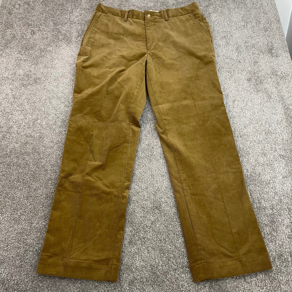 Polo Ralph Lauren Corduroy Pants Mens 34x30 Tan Straight Leg (Size Tag 33x30)